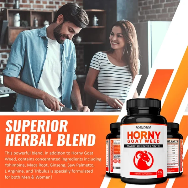 Horny Goat Weed - with Maca Root, Ginseng, Saw Palmetto, and Tribulus - Image 2
