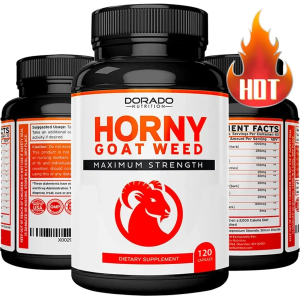 Horny Goat Weed - with Maca Root, Ginseng, Saw Palmetto, and Tribulus