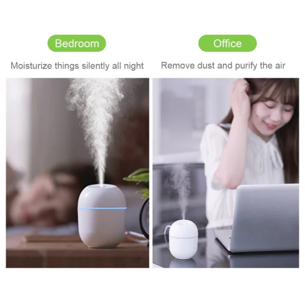 Portable USB Essential Oil Diffuser / Air Humidifier, with LED Light