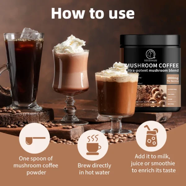 Mushroom Coffee, Brain Booster for Mental Clarity and Concentration - Image 5