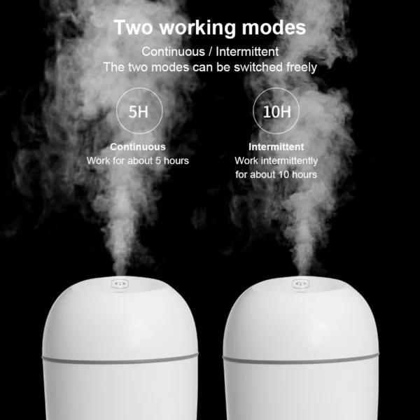 Portable USB Essential Oil Diffuser / Air Humidifier, with LED Light - Image 2