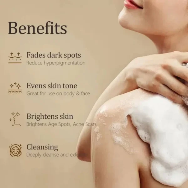 Turmeric Kojic Acid Lemon Soap Bar, for Deep Cleaning and Brightening - Image 10