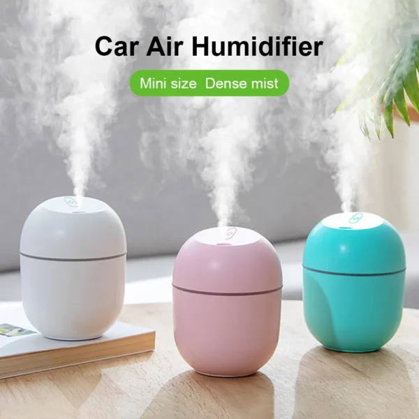 Portable USB Essential Oil Diffuser / Air Humidifier, with LED Light - Image 7
