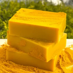 Turmeric Kojic Acid Lemon Soap Bar, for Deep Cleaning and Brightening