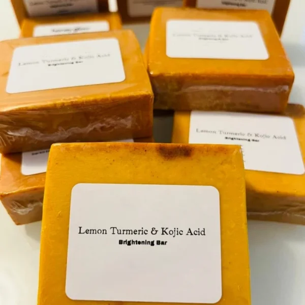 Turmeric Kojic Acid Lemon Soap Bar, for Deep Cleaning and Brightening - Image 6