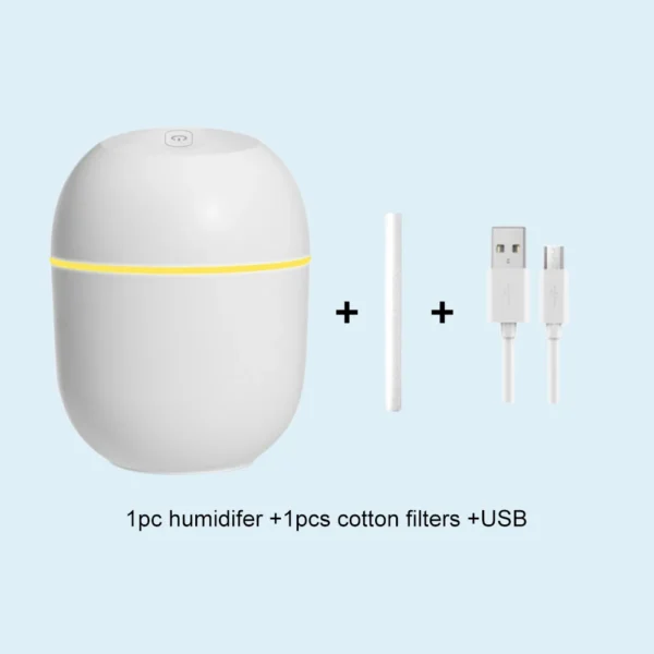 Portable USB Essential Oil Diffuser / Air Humidifier, with LED Light - Image 9