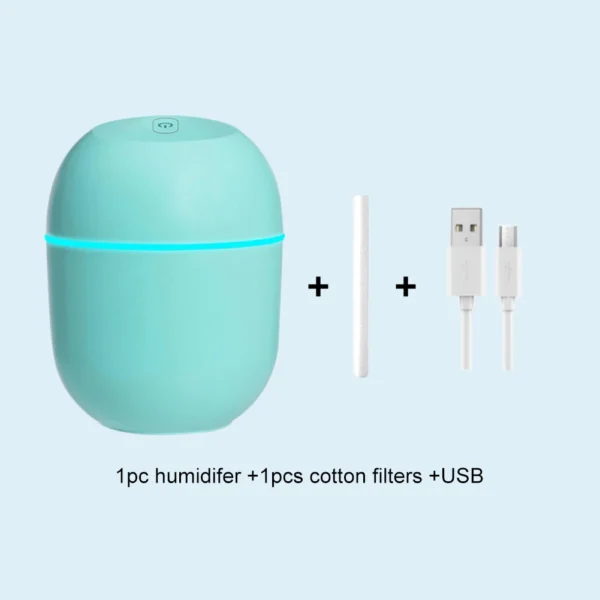 Portable USB Essential Oil Diffuser / Air Humidifier, with LED Light - Image 8