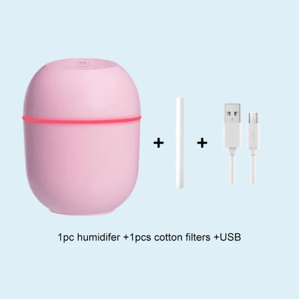 Portable USB Essential Oil Diffuser / Air Humidifier, with LED Light - Image 4